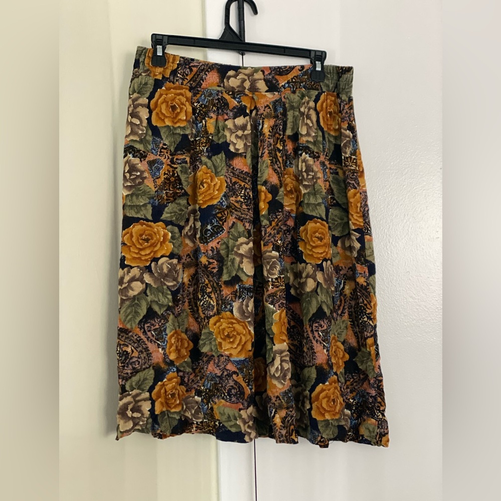 Vintage Norton McNaughton Women's Floral Flare Skirt